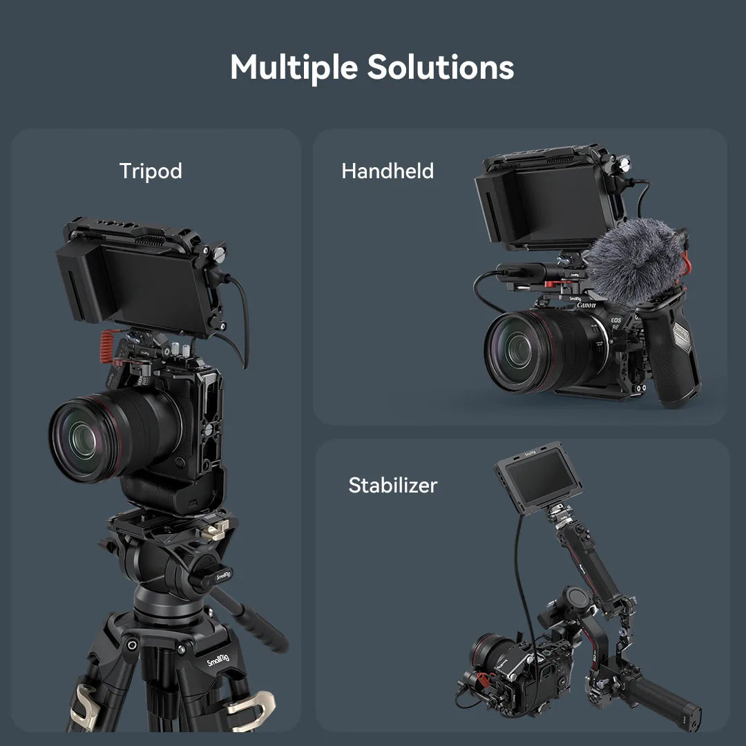 SmallRig Camera L-Bracket for Canon EOS R6 Mark II /R5 /R5 C / R6 Arca-Type 1/4" Accessory Threads Quick Release L Plate 4160