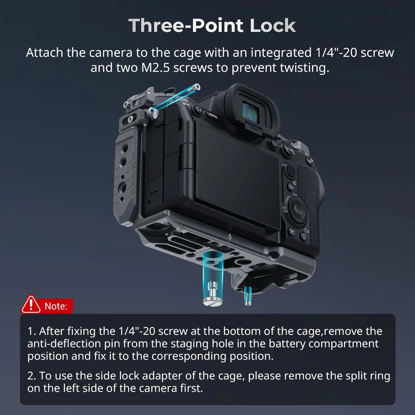 SmallRig α7 IV,α7S III,α7R V Camera Cage HawkLock Quick Release Advanced Cage Kit for Sony Alpha 7R V/ Alpha 7 IV/ Alpha 7S III
