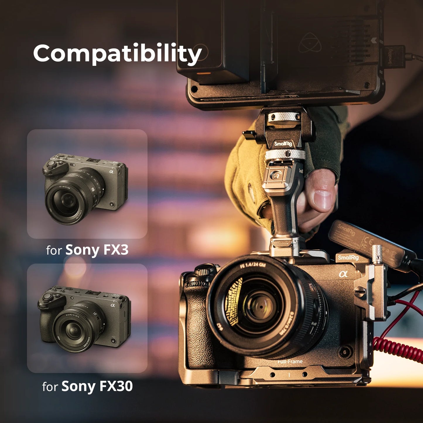 SmallRig FX3 / FX30 Cage, HawkLock Quick Release Cage Kit for Sony FX3 / FX30 with Cable Clamp Multiple Mounting Points 4770