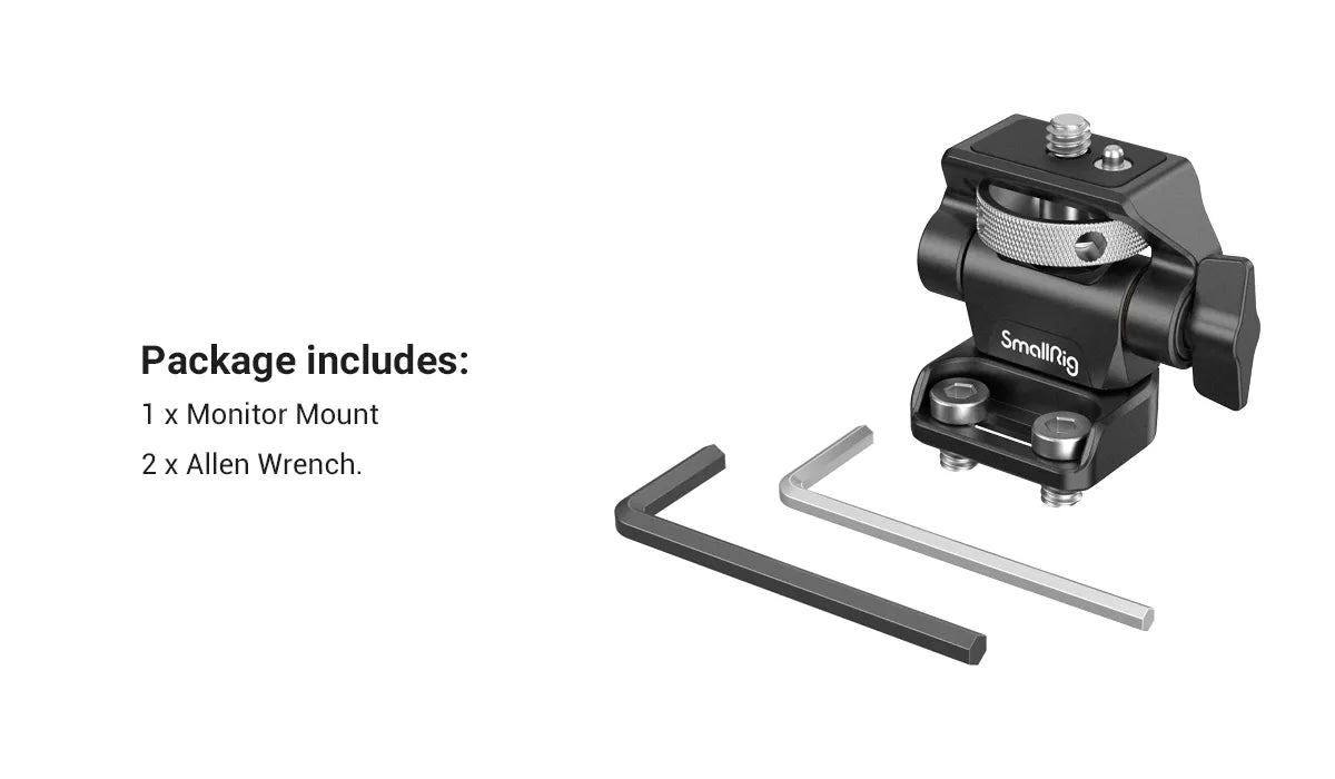 SmallRig DSLR Camera Clamp Swivel and Tilt Adjustable Monitor Mount w/ Screws Mount for Monitor Flash Light DIY Attachment 2904B