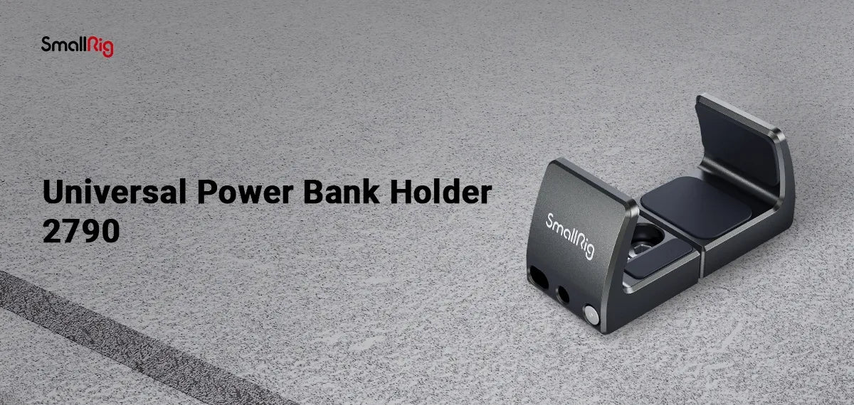 SmallRig Universal Power Bank Holder Adjustable for power banks with width range from 53mm to 81mm for Vlogging Video Shoot 2790