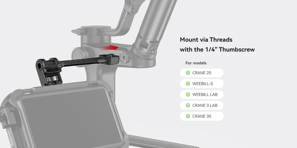 SmallRig Adjustable Monitor Mount for Selected DJI &amp; Zhiyun &amp; Moza Handheld Gimbal Stabilizers