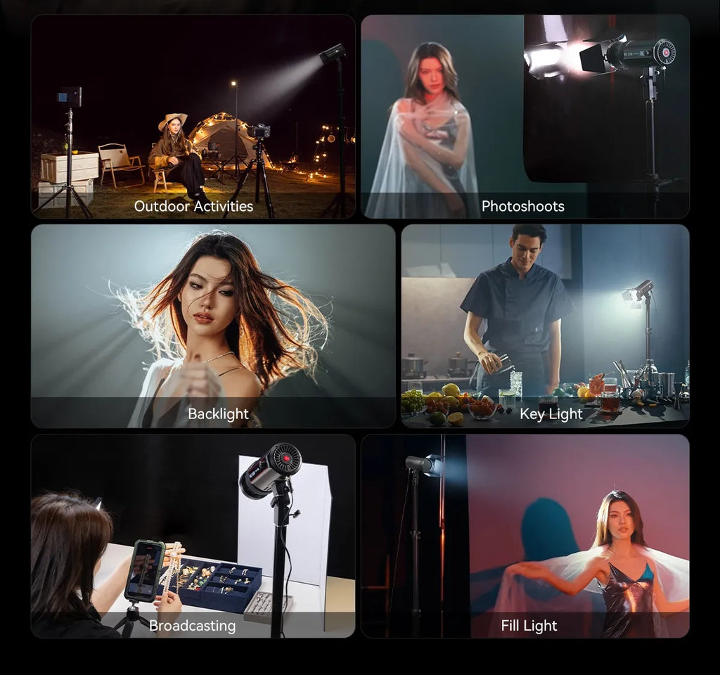 SmallRig RC 30B COB Light with 30W Beam Angle Adjustable Bi-color COB LED Video Light 2700K-6500K Ultra-high Brightness 4280