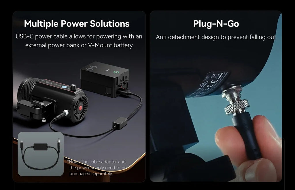 SmallRig RC 30B COB Light with 30W Beam Angle Adjustable Bi-color COB LED Video Light 2700K-6500K Ultra-high Brightness 4280