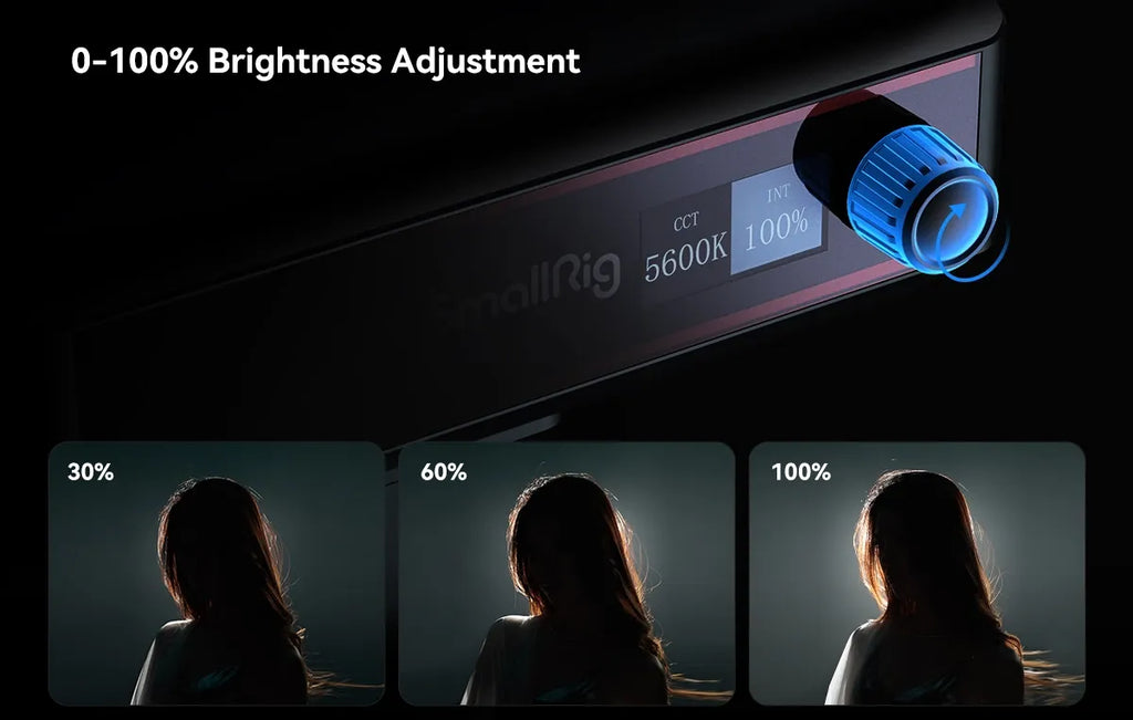 SmallRig RC 30B COB Light with 30W Beam Angle Adjustable Bi-color COB LED Video Light 2700K-6500K Ultra-high Brightness 4280