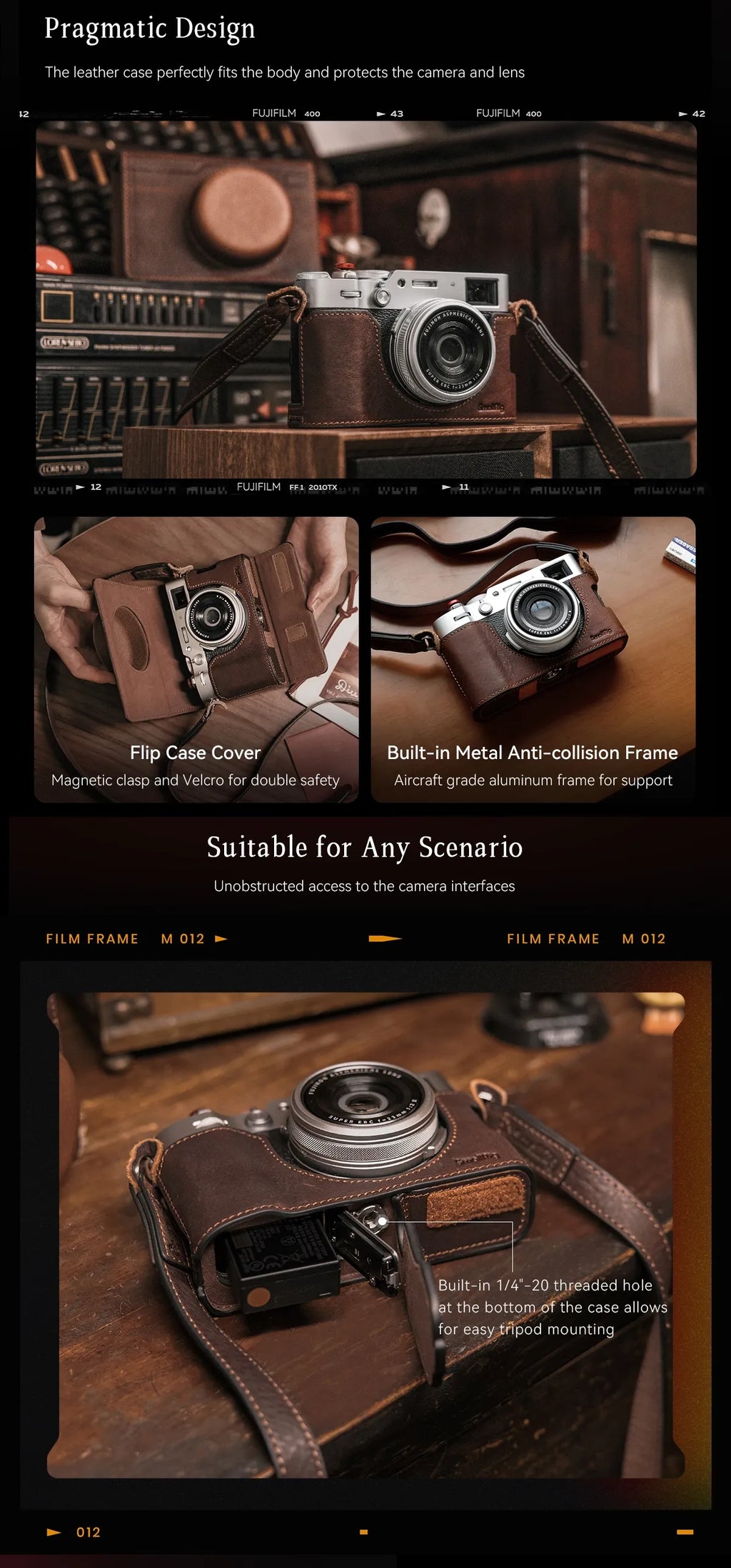 SmallRig Exclusive Camera Cage for FUJIFILM X100VI “Retro” Cage with Shutter Release Button and Hot Shoe Cover for Fuji X100VI