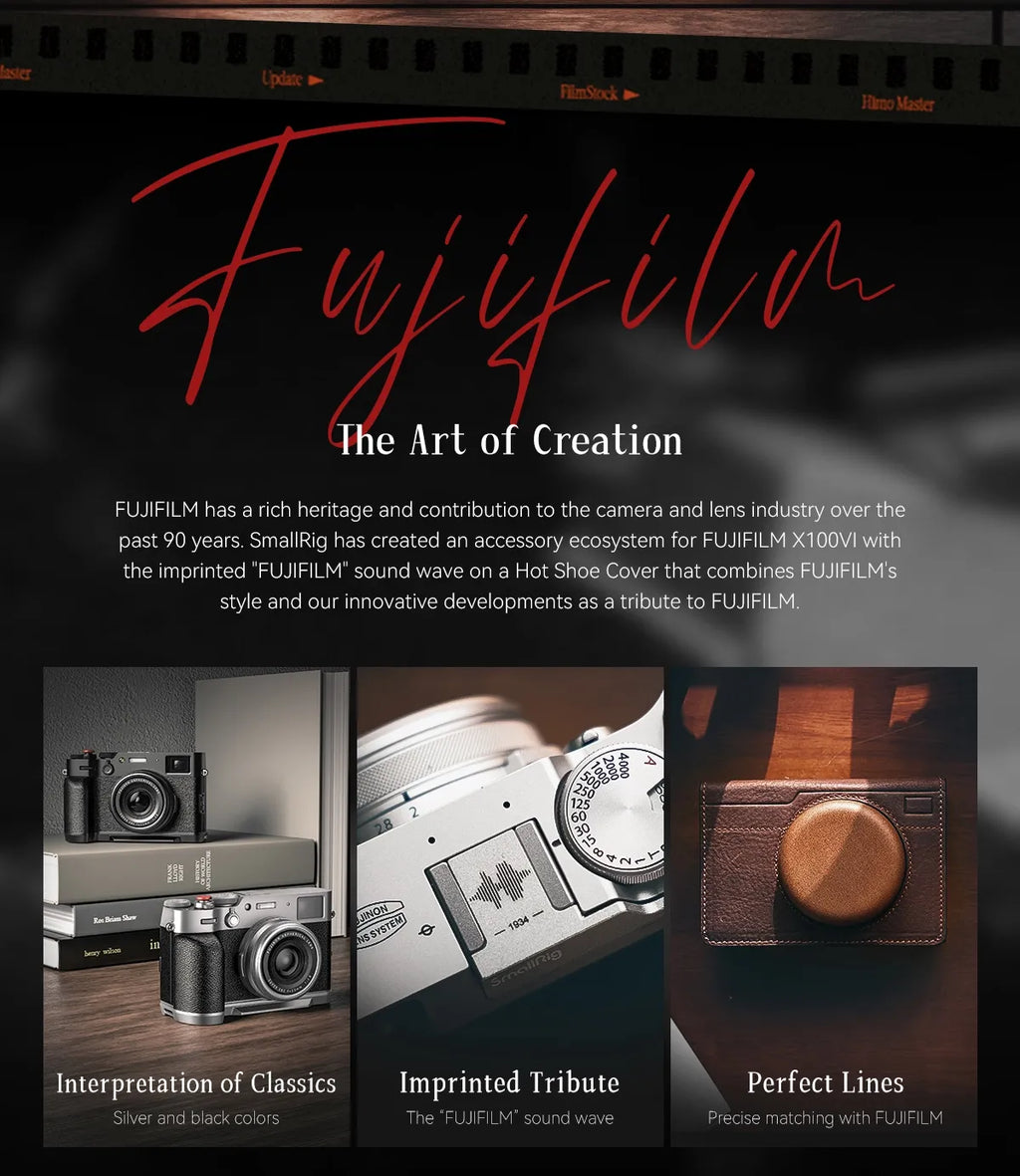 SmallRig Exclusive Camera Cage for FUJIFILM X100VI “Retro” Cage with Shutter Release Button and Hot Shoe Cover for Fuji X100VI