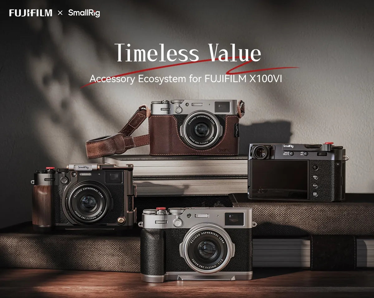 SmallRig Exclusive Camera Cage for FUJIFILM X100VI “Retro” Cage with Shutter Release Button and Hot Shoe Cover for Fuji X100VI