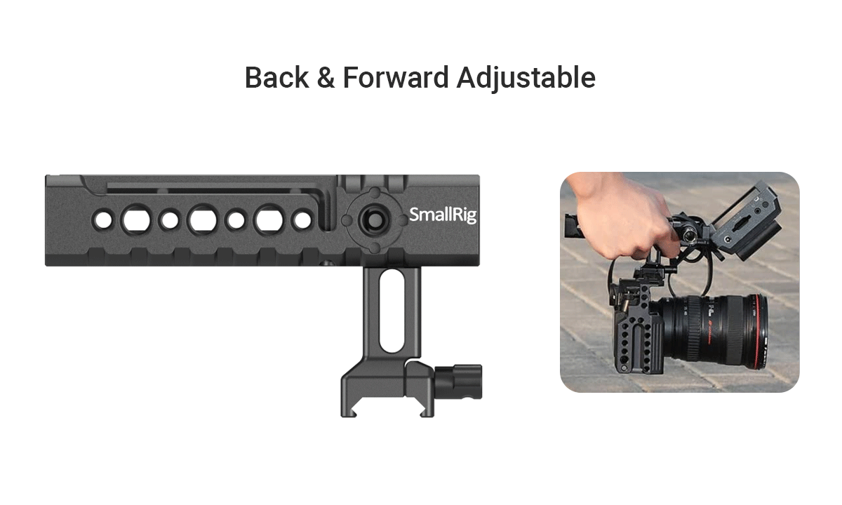 SmallRig Lightweight NATO Top Handle Quick Release NATO Grip for Sony Top Handle with 5 Cold Shoe Adapters and NATO Clamp