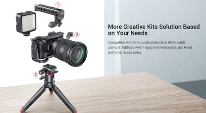 SmallRig A6600 Camera Cage for Sony A6600 With Cold Shoe Mount 1/4 Thread Holes for Microphone Flash Light DIY Options 2493