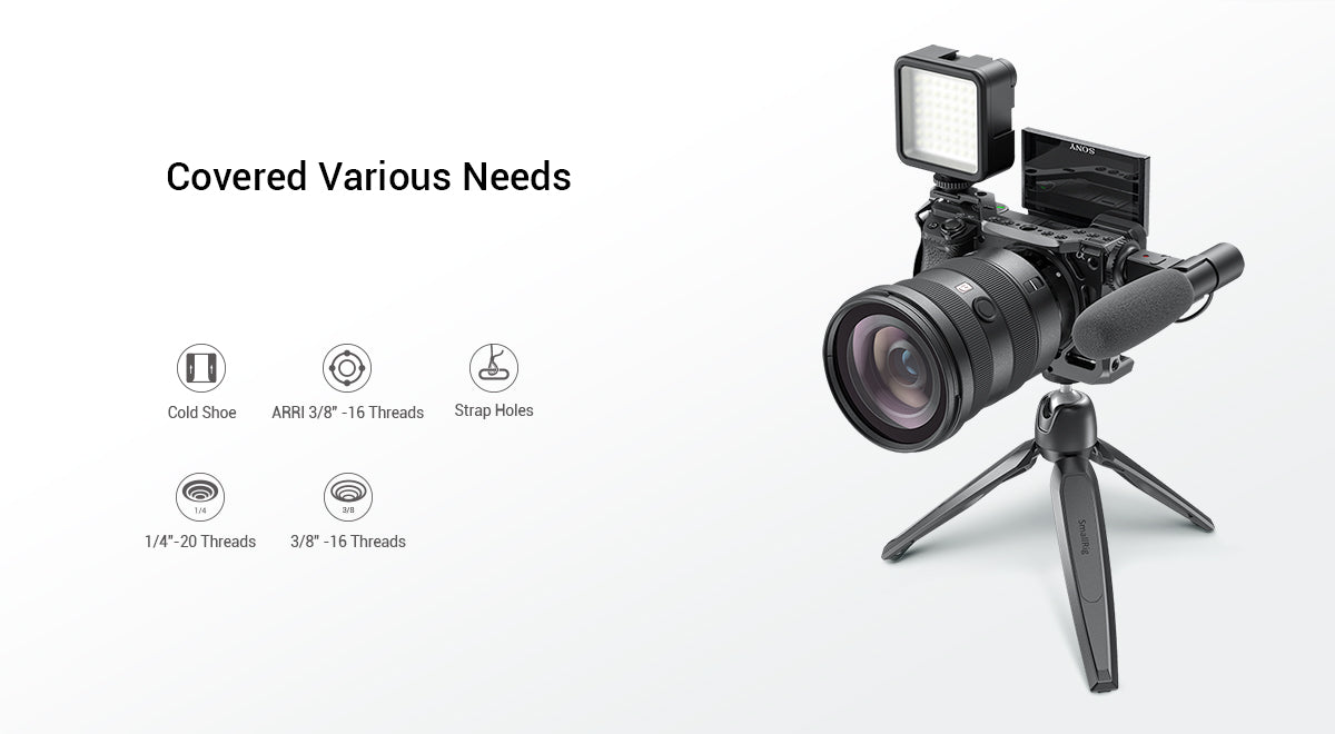 SmallRig A6600 Camera Cage for Sony A6600 With Cold Shoe Mount 1/4 Thread Holes for Microphone Flash Light DIY Options 2493