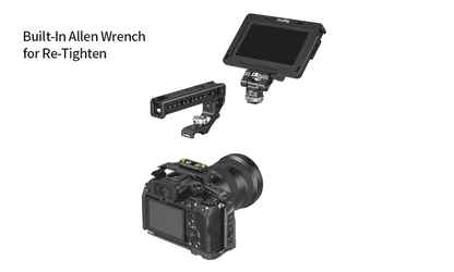 SmallRig Lightweight NATO Top Handle Quick Release NATO Grip for Sony Top Handle with 5 Cold Shoe Adapters and NATO Clamp