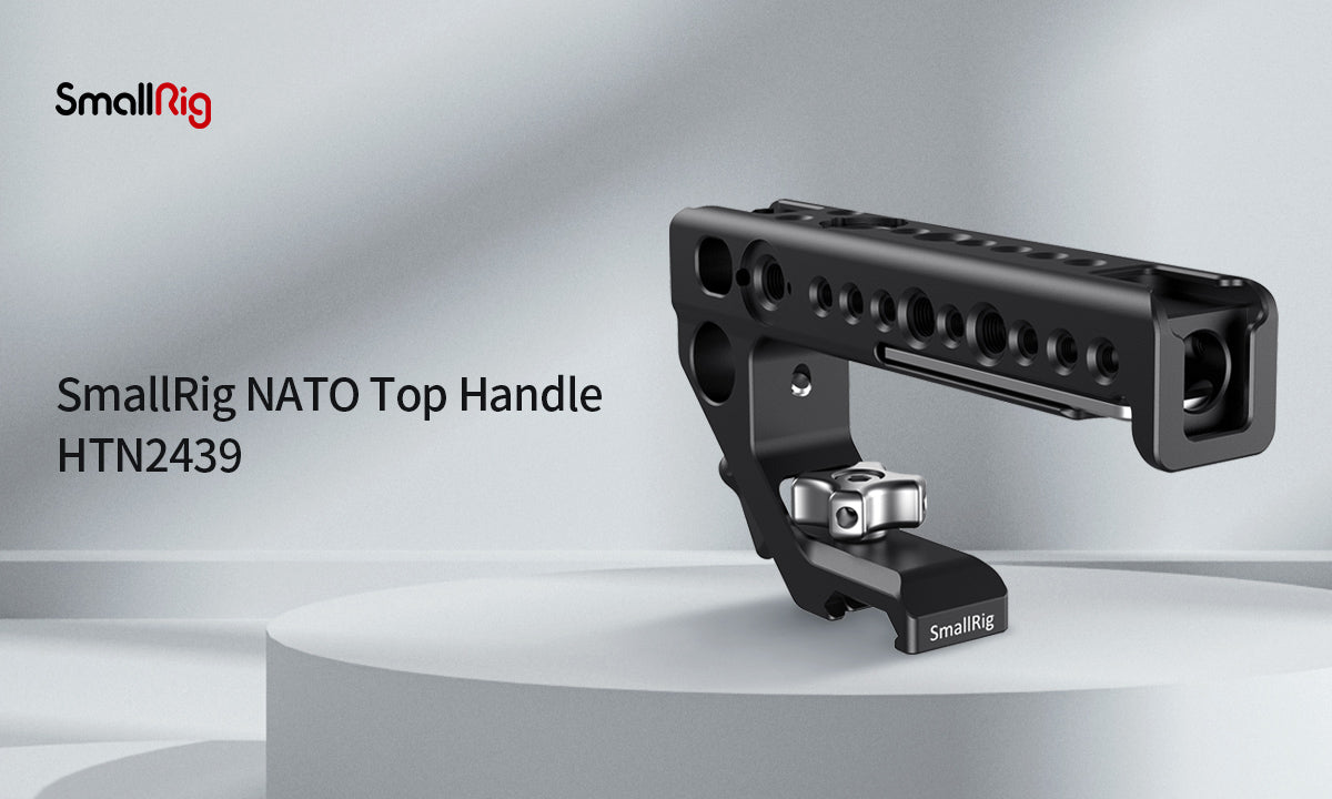 SmallRig Lightweight NATO Top Handle Quick Release NATO Grip for Sony Top Handle with 5 Cold Shoe Adapters and NATO Clamp
