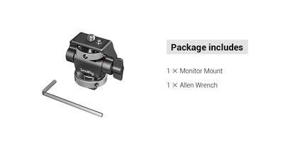 SmallRig Quick Release Monitor Holder Camera Clamp Swivel and Tilt Adjustable Monitor Mount with Cold Shoe / ARRI /  NATO Mount