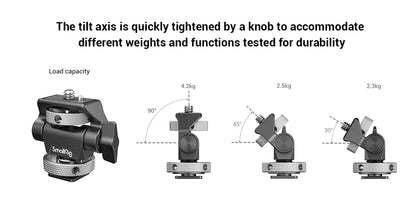 SmallRig Quick Release Monitor Holder Camera Clamp Swivel and Tilt Adjustable Monitor Mount with Cold Shoe / ARRI /  NATO Mount