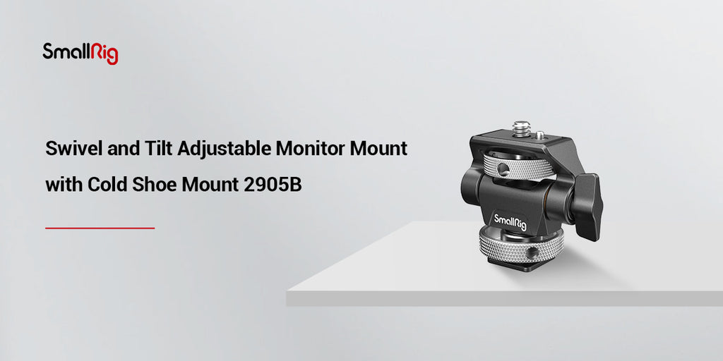 SmallRig Quick Release Monitor Holder Camera Clamp Swivel and Tilt Adjustable Monitor Mount with Cold Shoe / ARRI /  NATO Mount