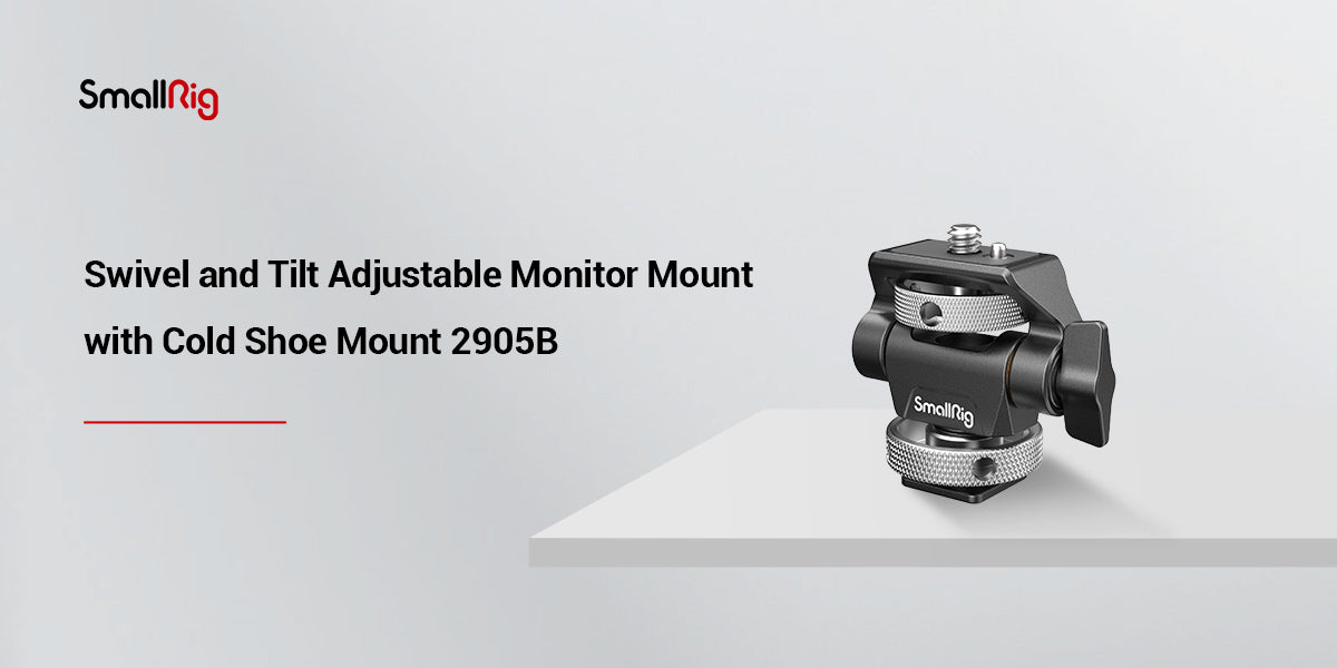 SmallRig Quick Release Monitor Holder Camera Clamp Swivel and Tilt Adjustable Monitor Mount with Cold Shoe / ARRI /  NATO Mount