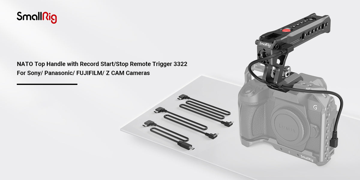 SmallRig Lightweight NATO Top Handle Quick Release NATO Grip for Sony Top Handle with 5 Cold Shoe Adapters and NATO Clamp