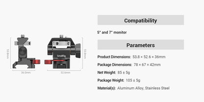 SmallRig Swivel and Tilt Adjustable Monitor Mount with NATO Clamp