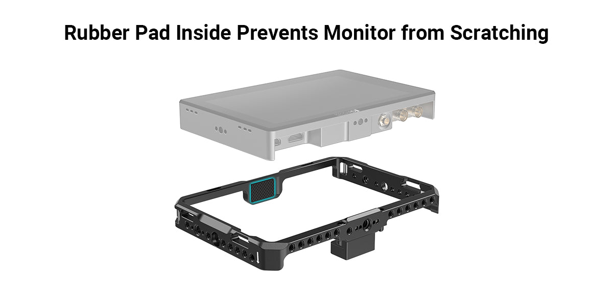 SmallRig Cage with Sun Hood for SmallHD 702 Touch Monitor  Cage Kit for SmallHD Indie 7 CMS2684