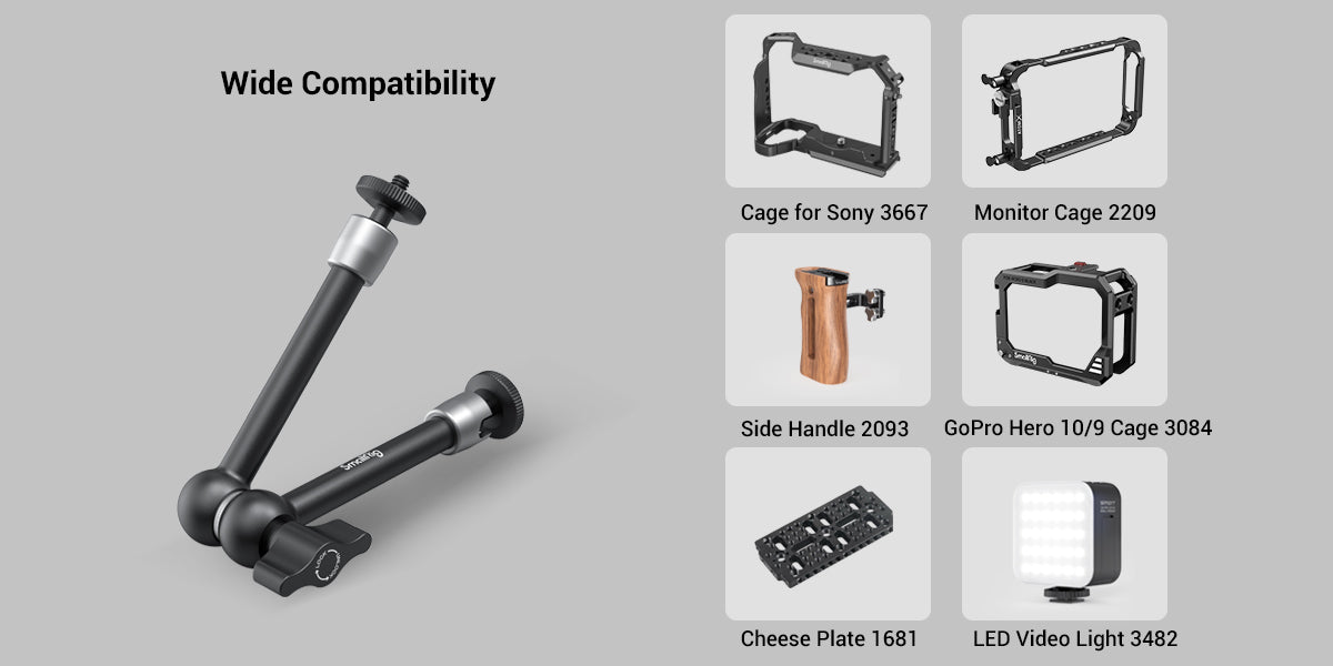 SmallRig Articulating Magic Arm 9.8 / 11 inches Adjustable Friction Magic Arm For DSLR LCD Monitor LED Light Camera Accessories