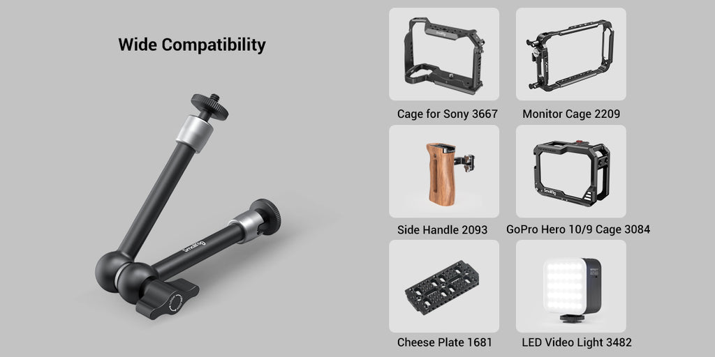 SmallRig 9.5 inches Articulating Arm Adjustable Friction Magic Arm