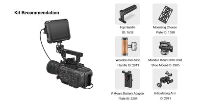 SmallRig  Cage for Atomos Shinobi 7 Monitor Camera Cage Aluminium alloy DSLR On-Camera Monitor Rig Kit 3456