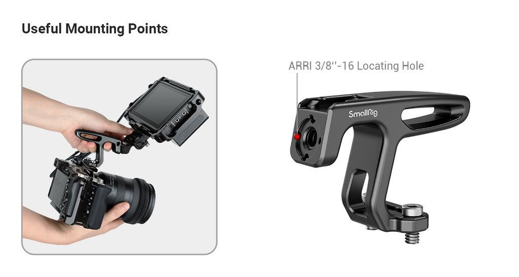 SmallRig Camera Cage Mini Top Handle for Light-weight Cameras With 1/4”-20 Screws HTS2756