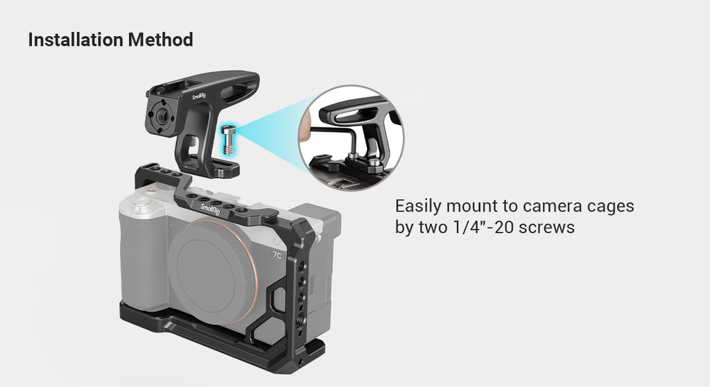 SmallRig Camera Cage Mini Top Handle for Light-weight Cameras With 1/4”-20 Screws HTS2756