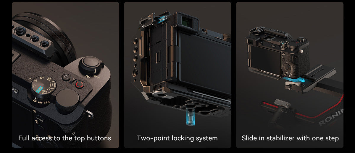 SmallRig Cage Kit / Half Cage / Baseplate / Dual Cold Shoe Mount Plate / for Sony Alpha 6700 With Multiple Mounting Points A6700