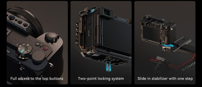 SmallRig Cage Kit / Half Cage / Baseplate / Dual Cold Shoe Mount Plate / for Sony Alpha 6700 With Multiple Mounting Points A6700