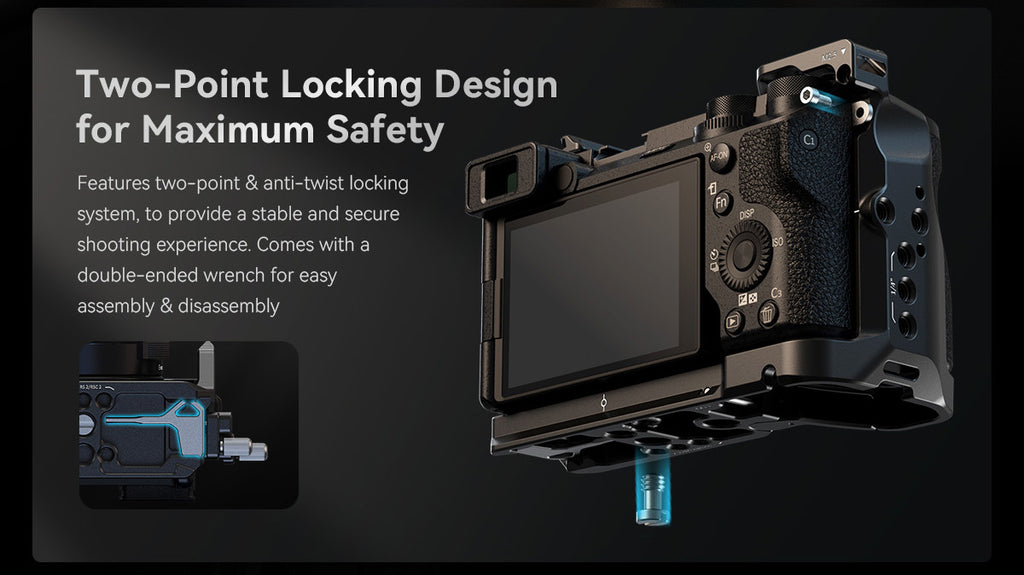 SmallRig Cage Kit / Half Cage / Baseplate / Dual Cold Shoe Mount Plate / for Sony Alpha 6700 With Multiple Mounting Points A6700