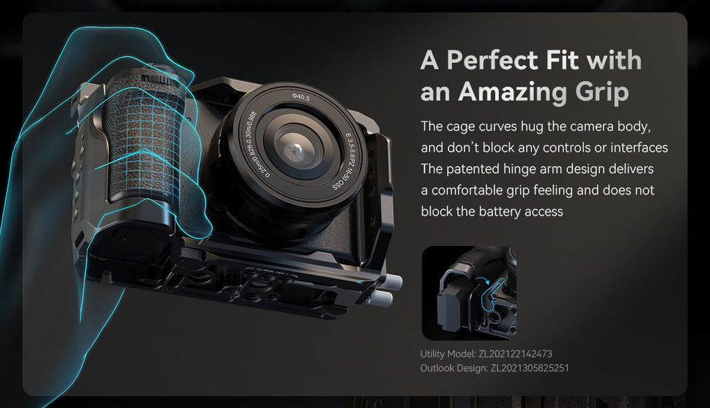 SmallRig Cage Kit / Half Cage / Baseplate / Dual Cold Shoe Mount Plate / for Sony Alpha 6700 With Multiple Mounting Points A6700