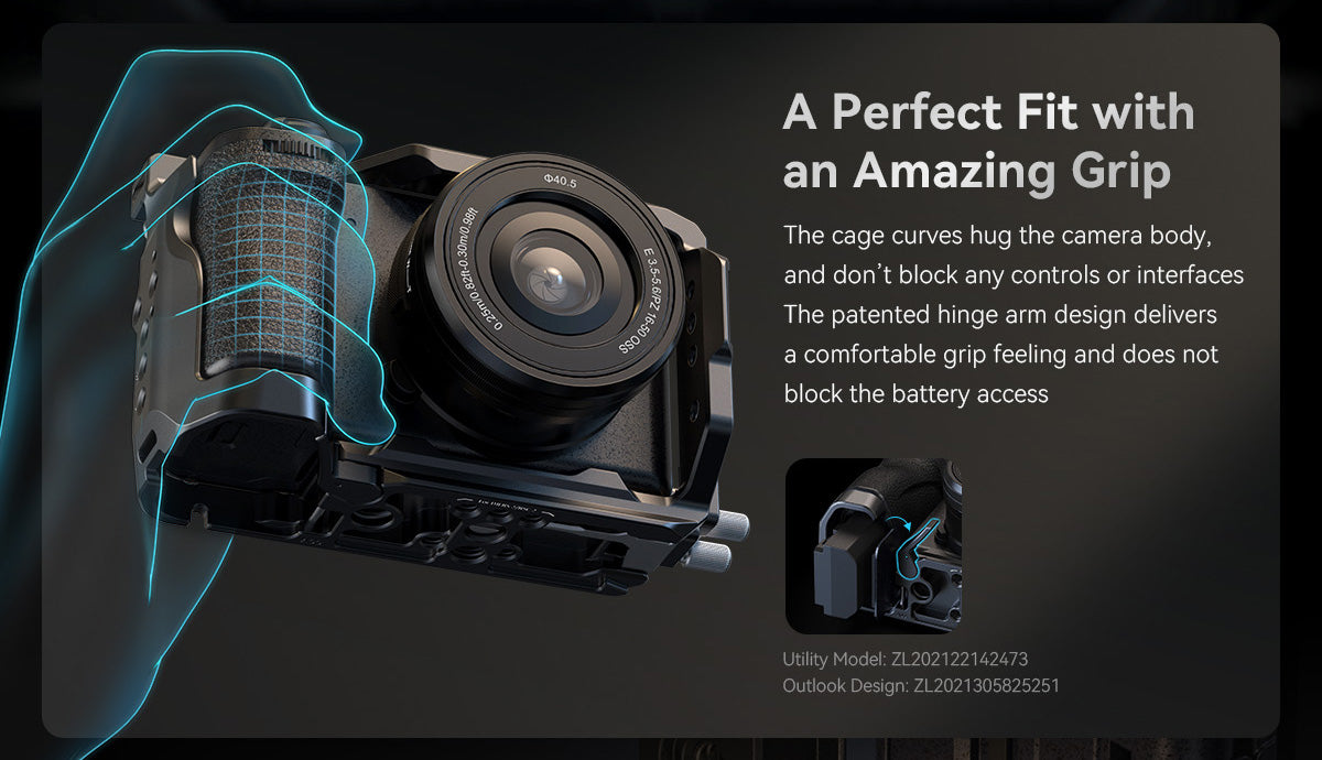 SmallRig Cage Kit / Half Cage / Baseplate / Dual Cold Shoe Mount Plate / for Sony Alpha 6700 With Multiple Mounting Points A6700