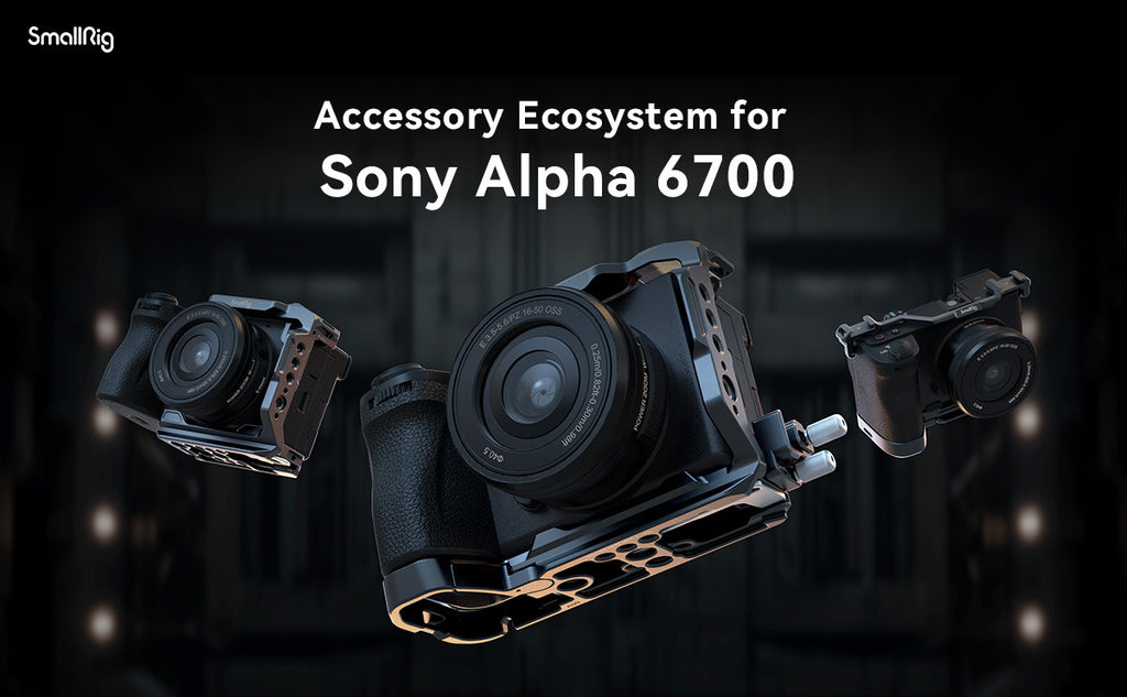 SmallRig Cage Kit / Half Cage / Baseplate / Dual Cold Shoe Mount Plate / for Sony Alpha 6700 With Multiple Mounting Points A6700