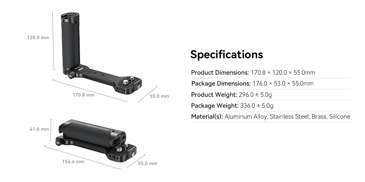 SmallRig  RS 4 mini Side Handle for DJI RS 4 mini /SC/ RS 2/ RSC 2/ RS 3 / RS 3 Pro / RS 3 mini / RS 4/ RS 4 Pro Cold Shoe Mount