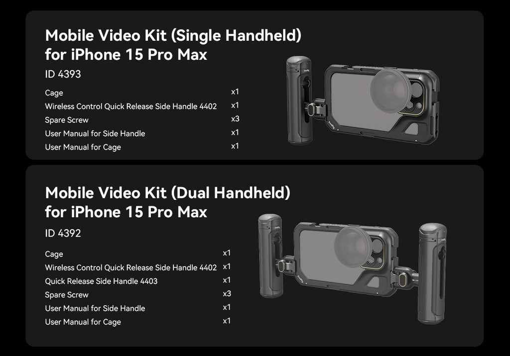 SmallRig Phone Cage for iPhone 15 Pro/15 Pro Max for Video Vlogging