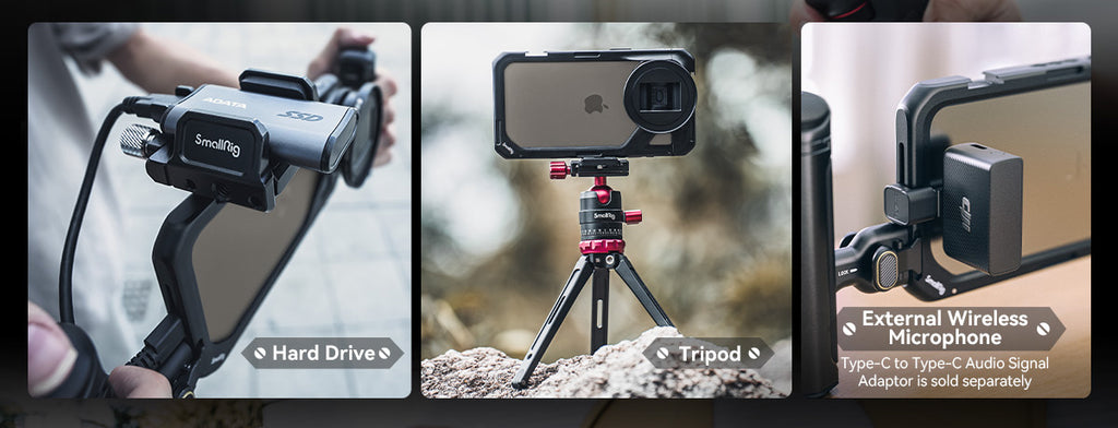 SmallRig Phone Cage for iPhone 15 Pro/15 Pro Max for Video Vlogging