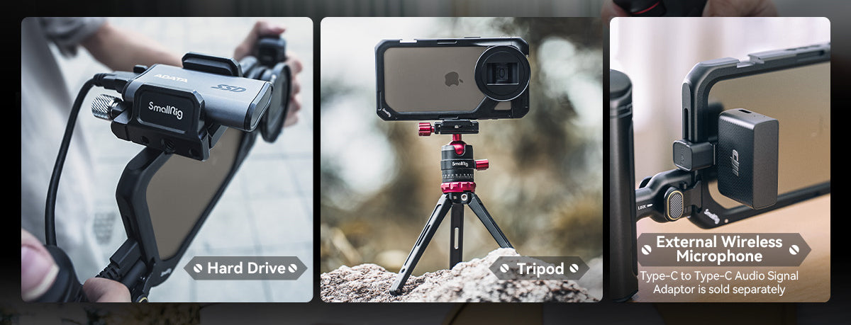 SmallRig Phone Cage for iPhone 15 Pro/15 Pro Max for Video Vlogging