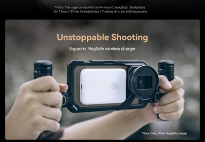 SmallRig 17mm / 37mm Threaded Lens Adapter Ring for iPhone 15 Pro /15 Pro Max Cage, Lens Back Mount Plate for Install Lens