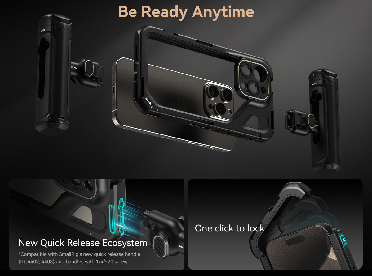 SmallRig Phone Cage for iPhone 15 Pro/15 Pro Max for Video Vlogging