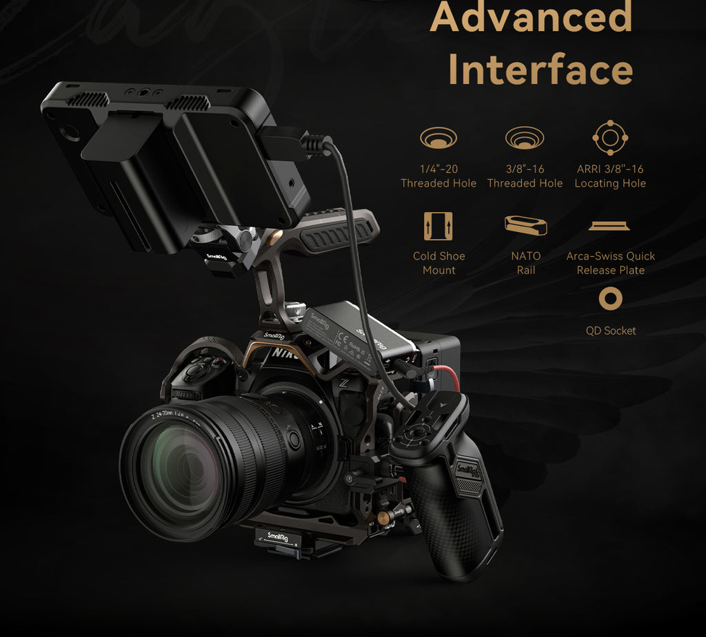 SmallRig "Night Eagle" Cage Kit for Nikon Z 8 New Design and Coloring with Top Handle and USB-C Cable Clamp 4317