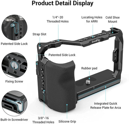SmallRig Camera Cage with silicone Side Handle grip rig for Sony Alpha a7c A7C Camera Accessories 3212