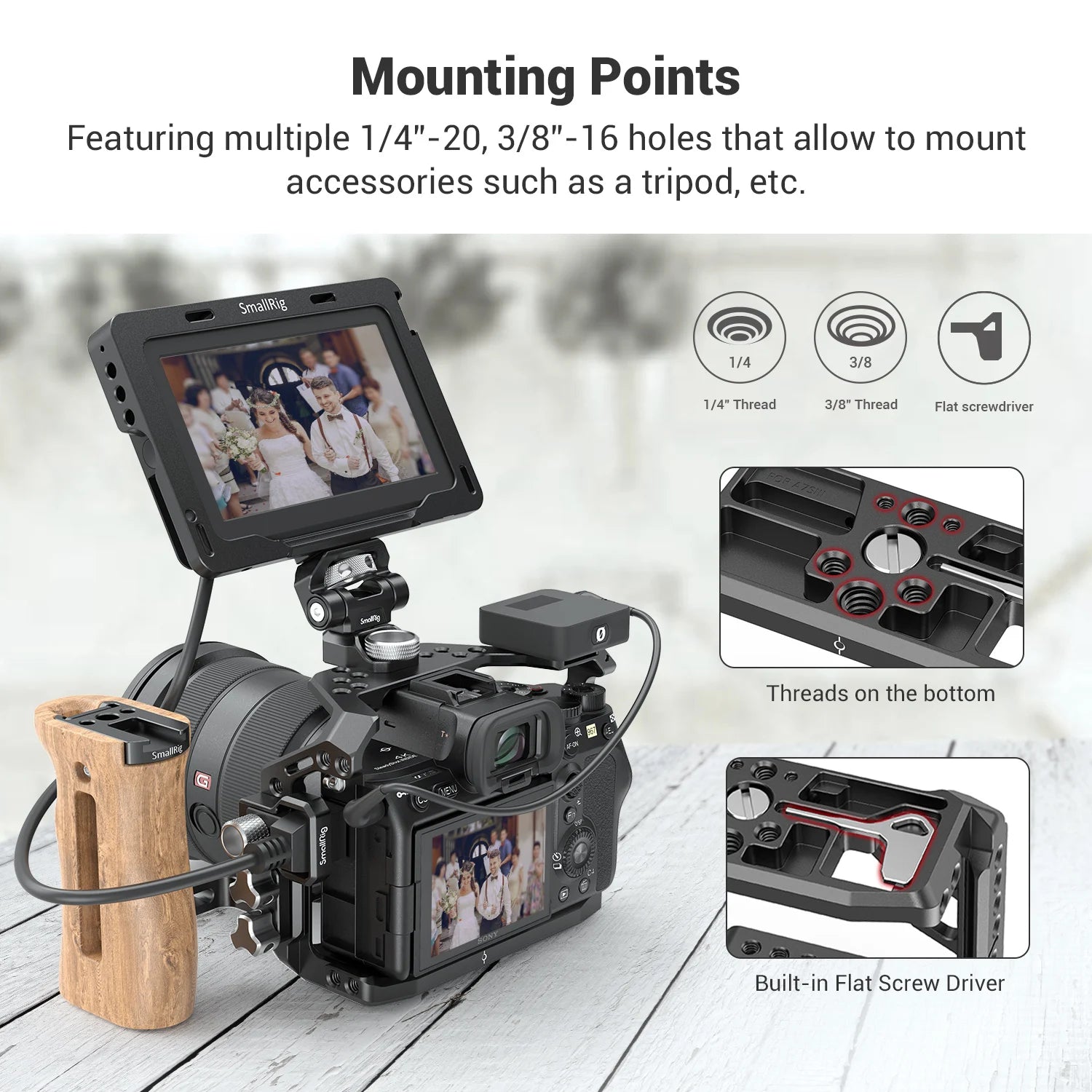 Smallrig DSLR for A7S3 Camera Cage Rig A7SIII Form-fitting Cage for Sony Alpha 7S III Camera Cage A7siii Cage Rig Set 2999