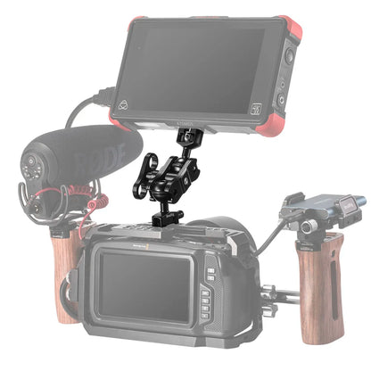 SmallRig Friction Articulating Magic Arm with Screw Ball Head & NATO Clamp – For Director Monitor Support