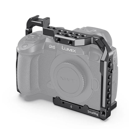 SmallRig Camera Cage For Panasonic GH5 / For Lumix GH5s With Cold Shoe Mount 1/4 3/8 Thread Holes and Nato Rail
