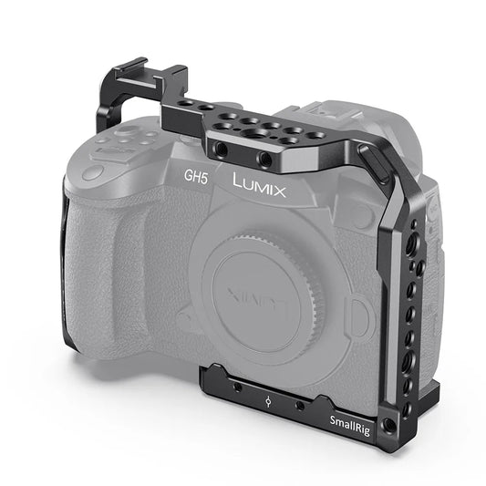SmallRig Camera Cage For Panasonic GH5 / For Lumix GH5s With Cold Shoe Mount 1/4 3/8 Thread Holes and Nato Rail