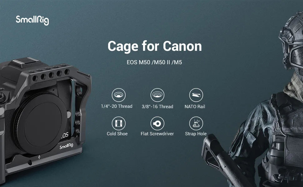 SmallRig M50 Camera Cage for Canon EOS M50 / M5