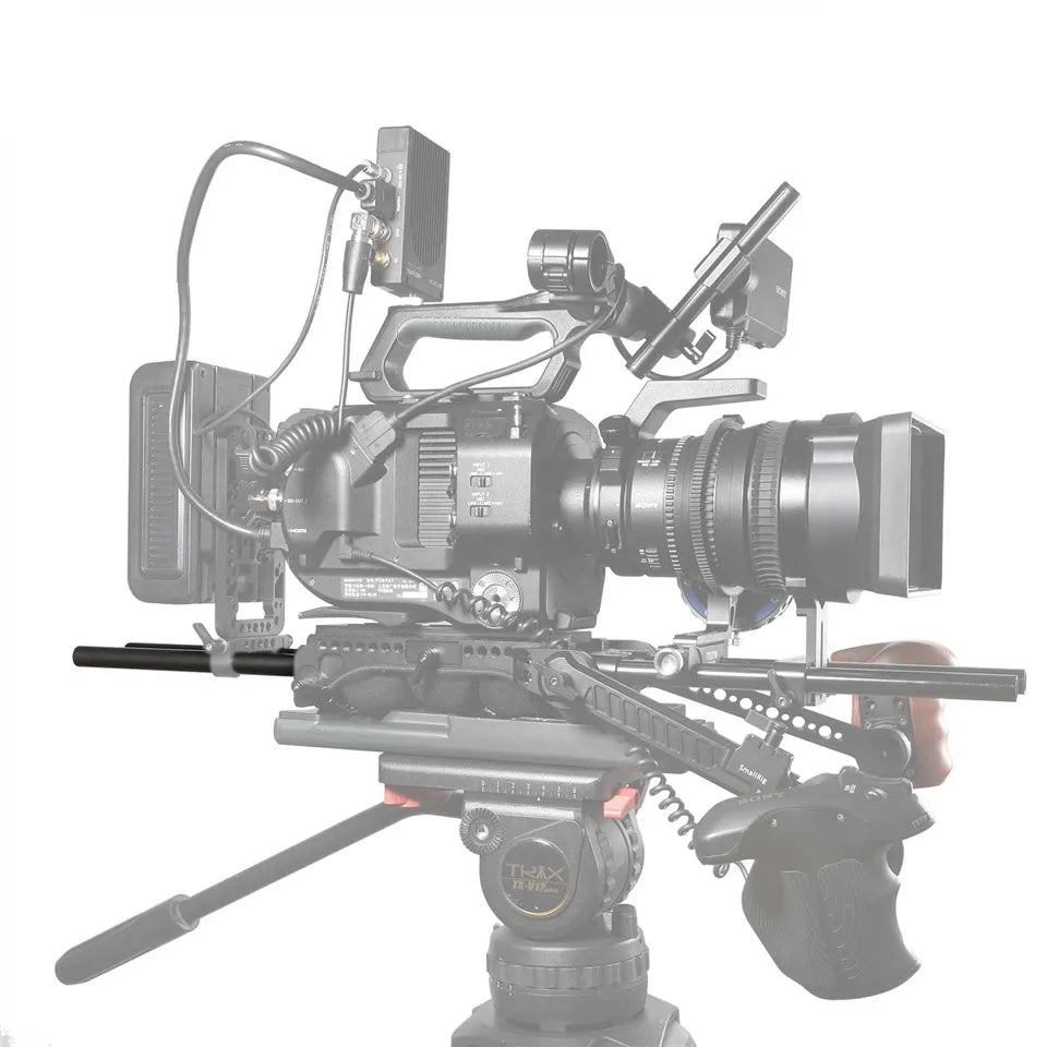 SmallRig Black Aluminum Alloy 15mm Rod M12-20cm 8inch Long (2 Pack)- 1051