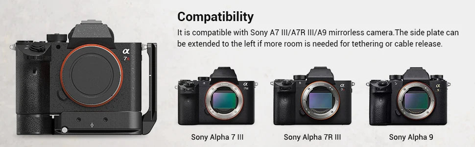 SmallRig A73 L Plate for Sony A7M3 A7R3 L-Bracket for Sony A7III / A7RIII / A9 Feature With Quick Release Arca Style Plate 2122